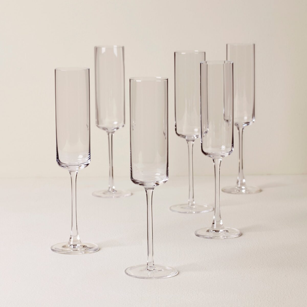 Straight Champagne Flutes - Set of 6
