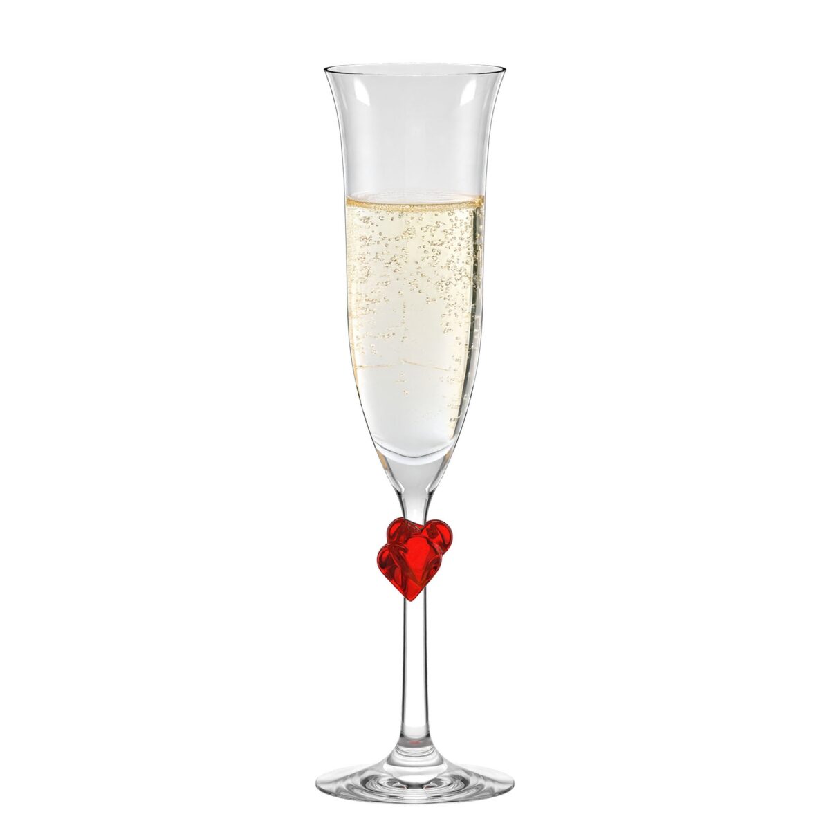 Red Heart Champagne Flute 6 oz