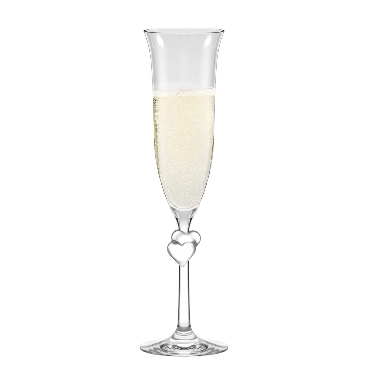 Satin Heart Champagne Flute 6 oz
