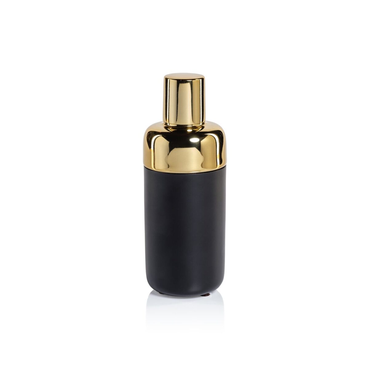 Matte Black and Gold Cocktail Shaker